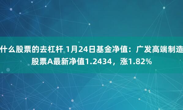 什么股票的去杠杆 1月24日基金净值：广发高端制造股票A最新净值1.2434，涨1.82%